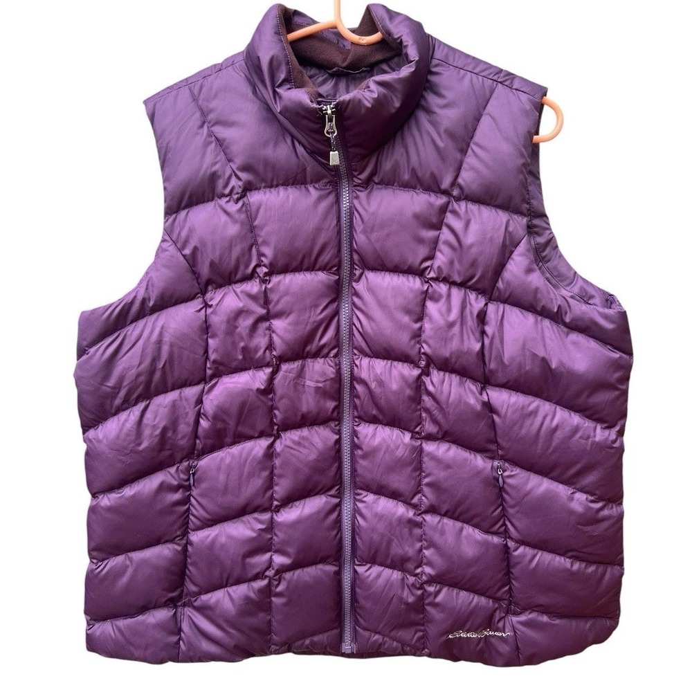 Eddie Bauer Vest Womens 2XL Lt Purple CirrusLite 650 Down Puffer Lightweight